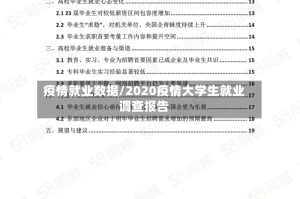 疫情就业数据/2020疫情大学生就业调查报告