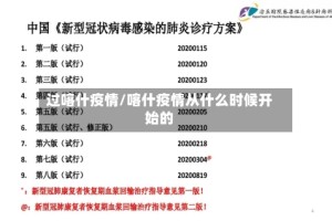 过喀什疫情/喀什疫情从什么时候开始的