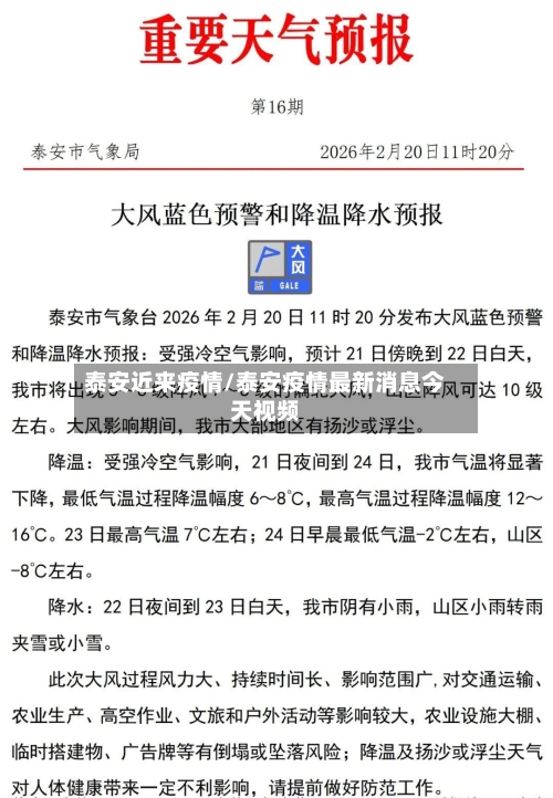 泰安近来疫情/泰安疫情最新消息今天视频-第1张图片