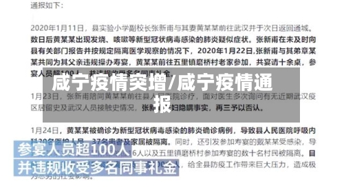 咸宁疫情突增/咸宁疫情通报-第1张图片