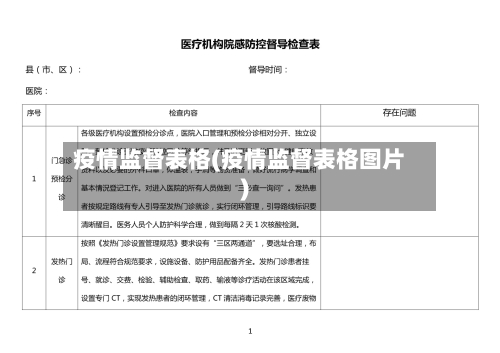 疫情监督表格(疫情监督表格图片)-第1张图片