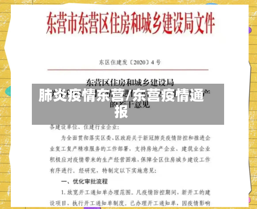 肺炎疫情东营/东营疫情通报-第2张图片